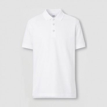 버버리 남성 화이트 폴로 반팔티 - Mens White Tshirts 