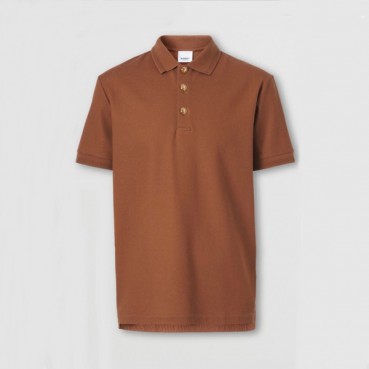버버리 남성 카멜 폴로 반팔티 - Mens Camel Tshirts 