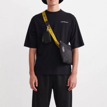 오프화이트 남성 모던 블랙 반팔티 - Mens Black Tshirts 