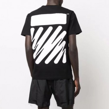 오프화이트 남성 모던 블랙 반팔티 - Mens Black Tshirts 