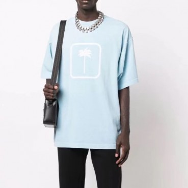 팜 엔젤스 남자 블루 크루넥 반팔티 - Mens Blue Tshirts 