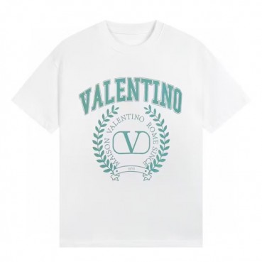 2023 발렌티노 남성 화이트 크루넥 반팔티 - Mens White Tshirts 