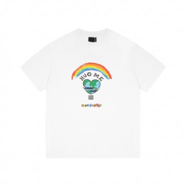 지방시 남성 크루넥 화이트 반팔티 - Mens White Tshirts 