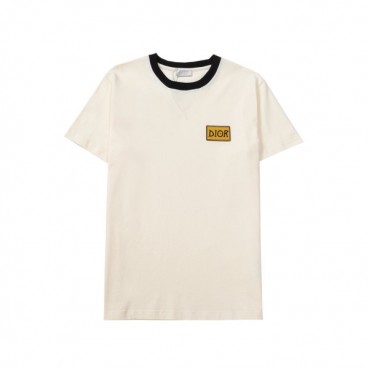 디올 남성 크루넥 아이보리 반팔티 - Mens Ivory Tshirts 
