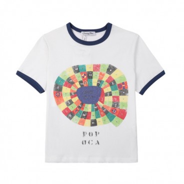 디올 여성 크루넥 화이트 반팔티 - Womens White Tshirts 