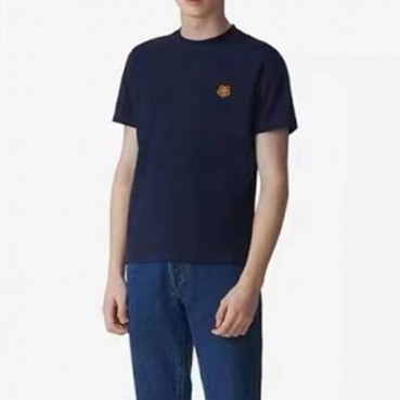 겐조 남성 네이비 크루넥 반팔티 - Mens Navy Tshirts 