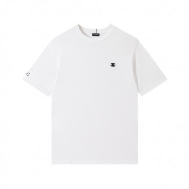 샤넬 남/녀 크루넥 화이트 반팔티 - Unisex White Tshirts 