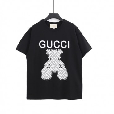 구찌 남성 크루넥 블랙 반팔티 - Mens Black Tshirts 