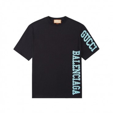 구찌 남성 크루넥 블랙 반팔티 - Mens Black Tshirts 