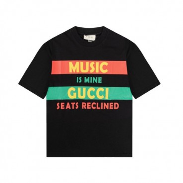 구찌 남성 크루넥 블랙 반팔티 - Mens Black Tshirts 
