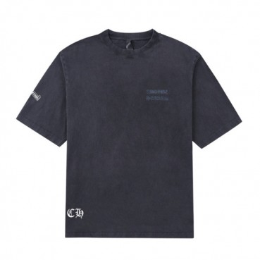 크롬하츠 남성 크루넥 블랙 반팔티 - Mens Black Tshirts 
