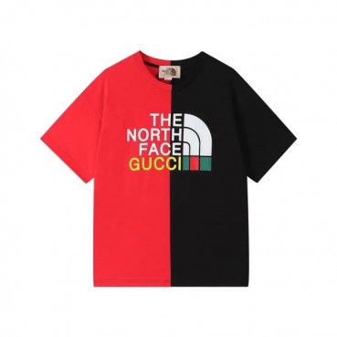 구찌 남성 크루넥 레드 반팔티 - Mens Red Tshirts 