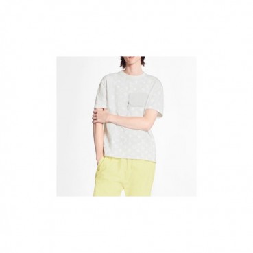 루이비통 남성 화이트 크루넥 반팔티 - Mens White Tshirts 