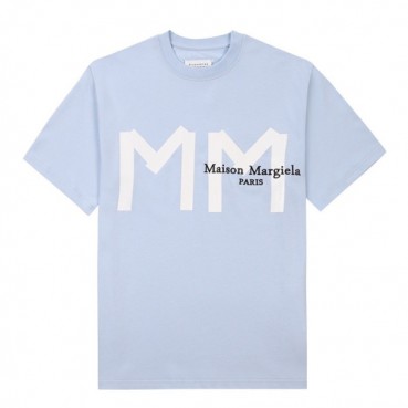 메종마르지엘라 남/녀 크루넥 블루 반팔티 - Unisex Blue Tshirts 