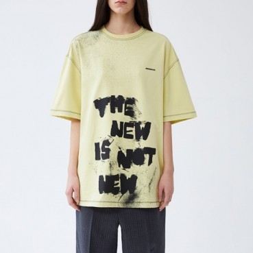 ADER 남/녀 모던 아이보리 반팔티 - Unisex Ivory Tshirts 