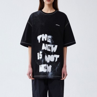 ADER 남/녀 모던 블랙 반팔티 - Unisex Black Tshirts 