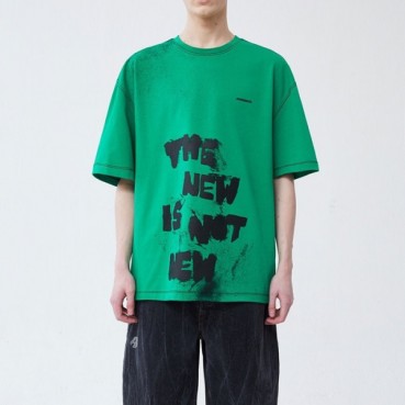 ADER 남/녀 모던 그린 반팔티 - Unisex Green Tshirts 