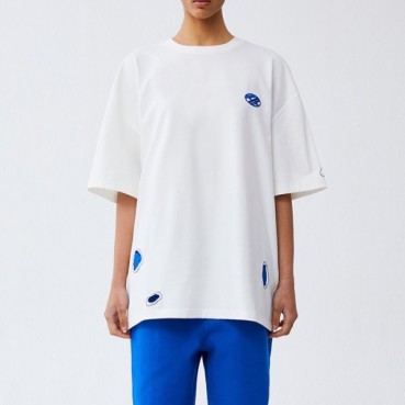 ADER 남/녀 모던 화이트 반팔티 - Unisex White Tshirts 