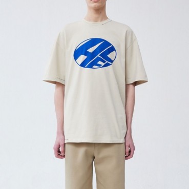ADER 남/녀 모던 베이지 반팔티 - Unisex Beige Tshirts 