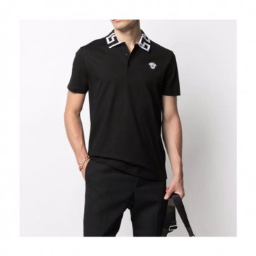 베르사체 남성 블랙 폴로 반팔티 - Mens Black Tshirts 