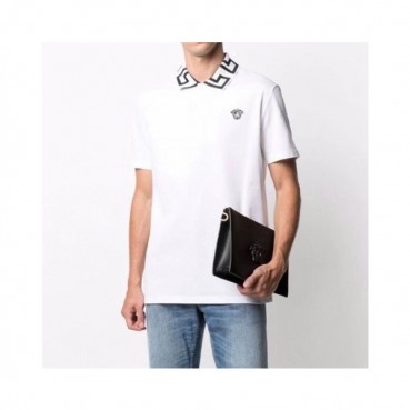 베르사체 남성 화이트 폴로 반팔티 - Mens White Tshirts 