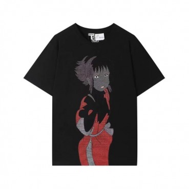 로에베 남성 이니셜 블랙 반팔티 - Mens Black Tshirts 