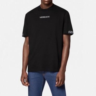 베르사체 남성 블랙 크루넥 반팔티 - Mens Black Tshirts 