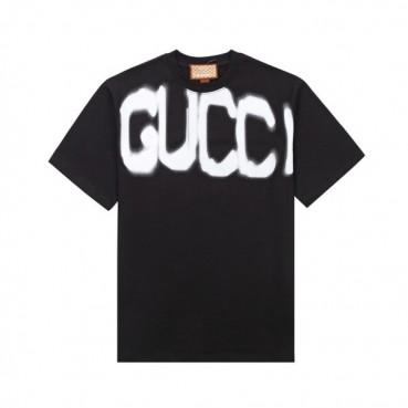 구찌 남성 크루넥 블랙 반팔티 - Mens Black Tshirts 