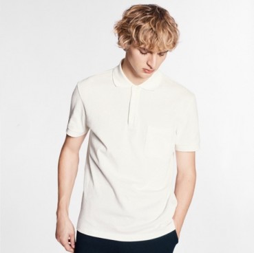 루이비통 남성 화이트 폴로 반팔티 - Mens White Tshirts 