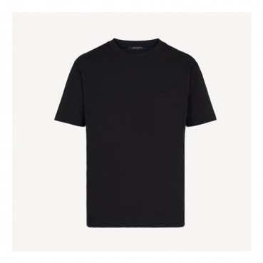 루이비통 남성 블랙 크루넥 반팔티 - Mens Black Tshirts 