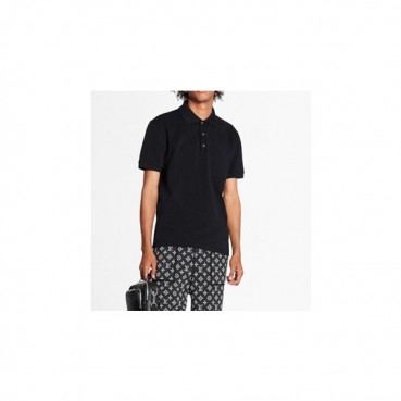 루이비통 남성 블랙 폴로 반팔티 - Mens Black Tshirts 