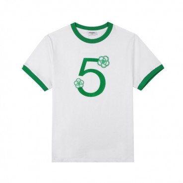 샤넬 여성 크루넥 화이트 반팔티 - Womens White Tshirts 