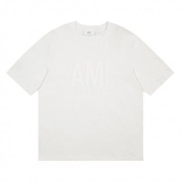 아미 남성 크루넥 아이보리 반팔티 - Mens Ivory Tshirts 