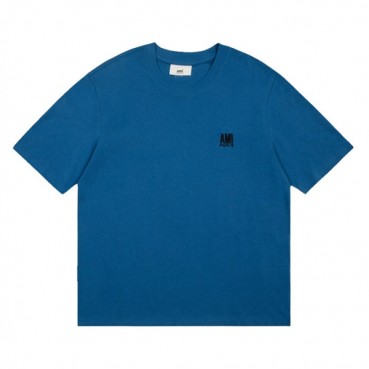 아미 남성 크루넥 블루 반팔티 - Mens Blue Tshirts 