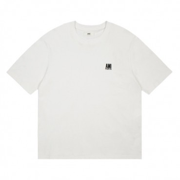 아미 남성 크루넥 아이보리 반팔티 - Mens Ivory Tshirts 