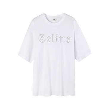 셀린느 남성 크루넥 화이트 반팔티 - Mens White Tshirts 
