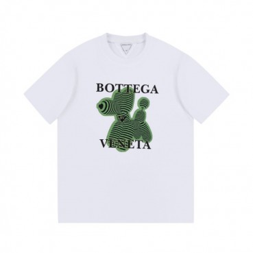 보테가 남/녀 크루넥 화이트 반팔티 - Unisex White Tshirts 