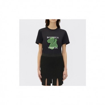 보테가 남/녀 크루넥 블랙 반팔티 - Unisex Black Tshirts 