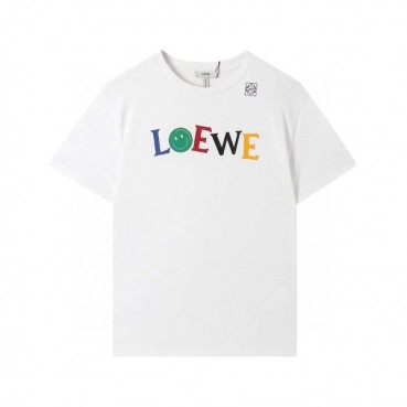 로에베 남성 이니셜 화이트 반팔티 - Mens White Tshirts 