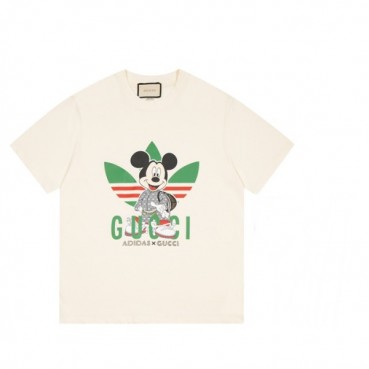 구찌 남성 크루넥 아이보리 반팔티 - Mens Ivory Tshirts 