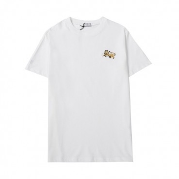 디올 남성 크루넥 화이트 반팔티 - Mens White Tshirts 