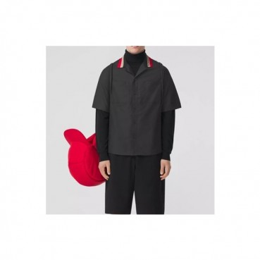 버버리 남성 블랙 폴로 반팔티 - Mens Black Tshirts 