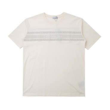 디올 남성 크루넥 아이보리 반팔티 - Mens Ivory Tshirts 
