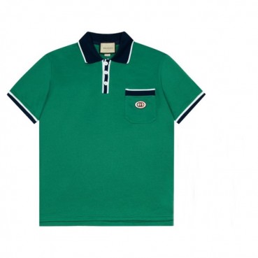 구찌 남성 그린 폴로 반팔티 - Mens Green Tshirts 