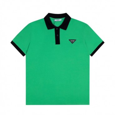 프라다 남성 그린 폴로 반팔티 - Mens Green Tshirts 