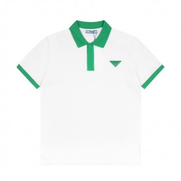 프라다 남성 화이트 폴로 반팔티 - Mens White Tshirts 