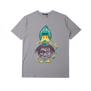 루이비통 남성 그레이 크루넥 반팔티 - Mens Gray Tshirts 