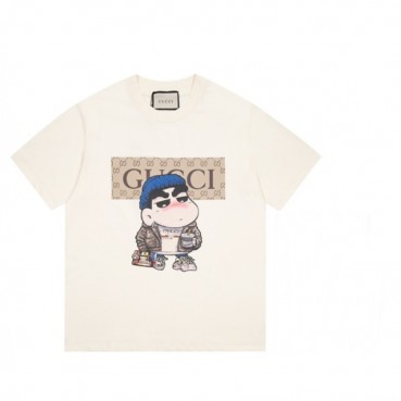 구찌 남성 크루넥 아이보리 반팔티 - Mens Iwory Tshirts 