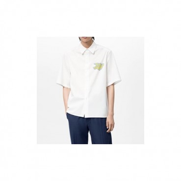 루이비통 남성 화이트 폴로 반팔티 - Mens White Tshirts 
