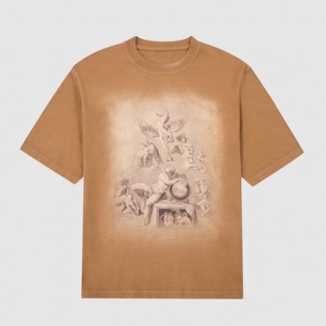 디올 남성 크루넥 카멜 반팔티 - Mens Camel Tshirts 